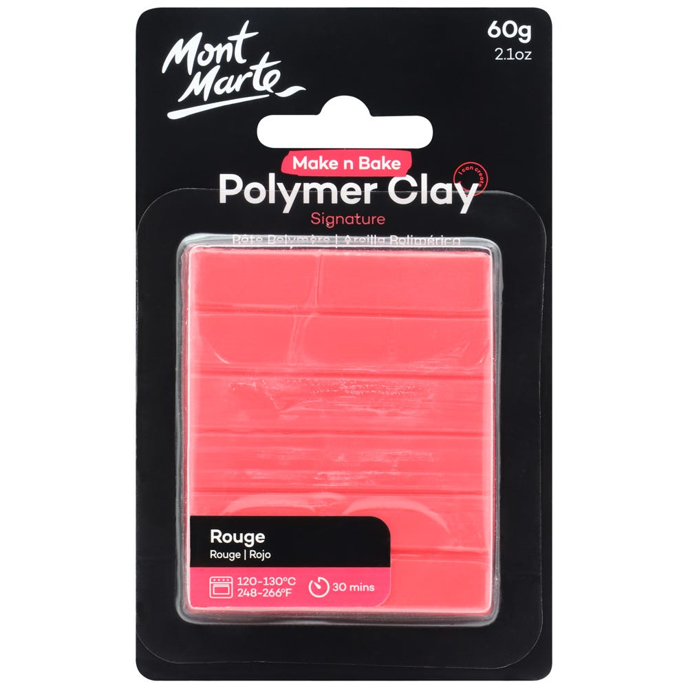 პოლიმერული თიხა (გამოსაწვავი) Make n Bake Polymer Clay 60g - Rouge