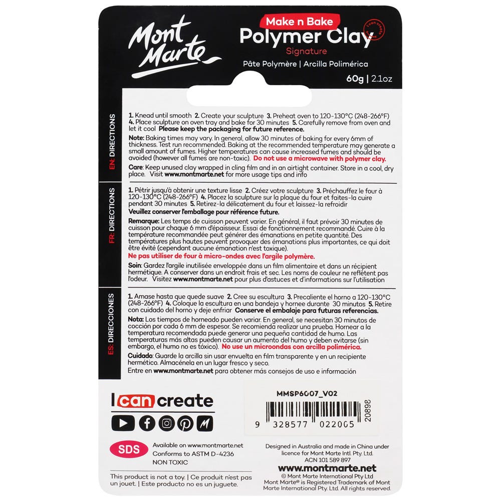 MM Make n Bake Polymer Clay 60g - Umber