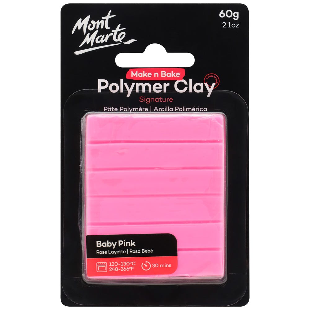 პოლიმერული თიხა (გამოსაწვავი) Make n Bake Polymer Clay 60g - Baby Pink