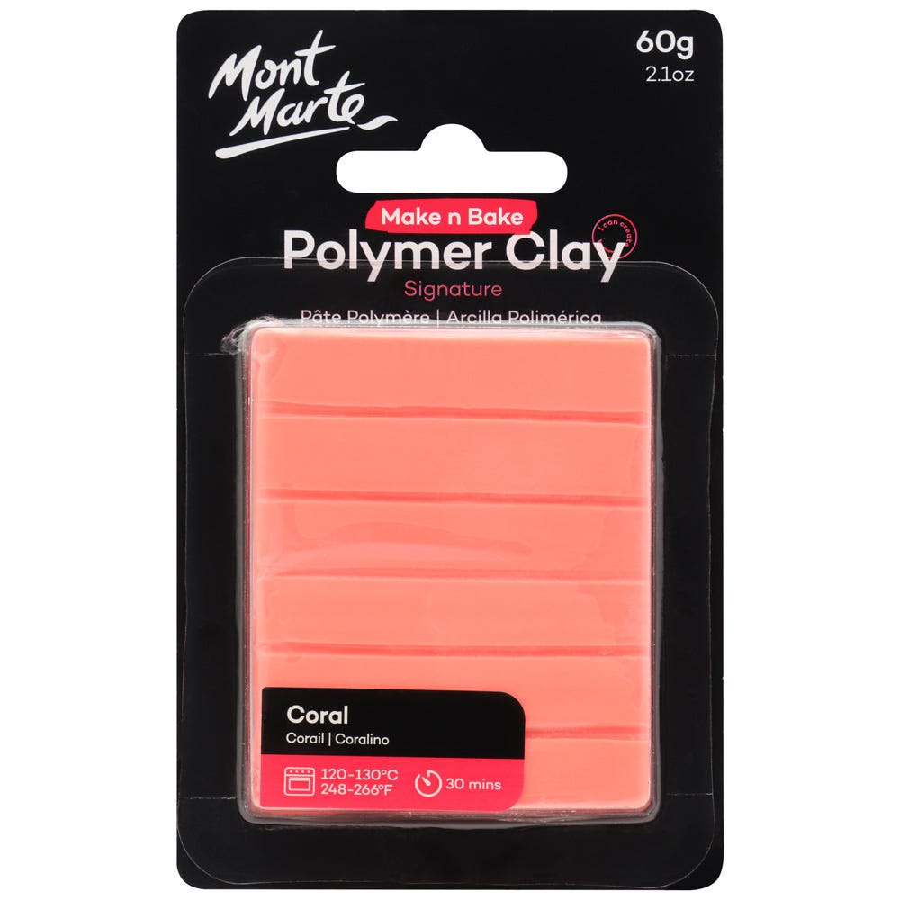 პოლიმერული თიხა (გამოსაწვავი) Make n Bake Polymer Clay 60g - Coral