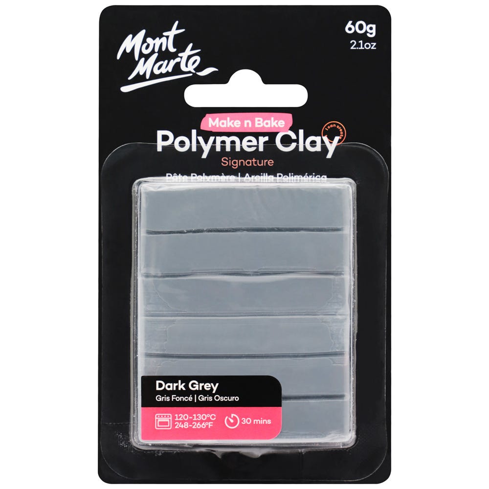 პოლიმერული თიხა Make n Bake Polymer Clay 60g - Dark Grey