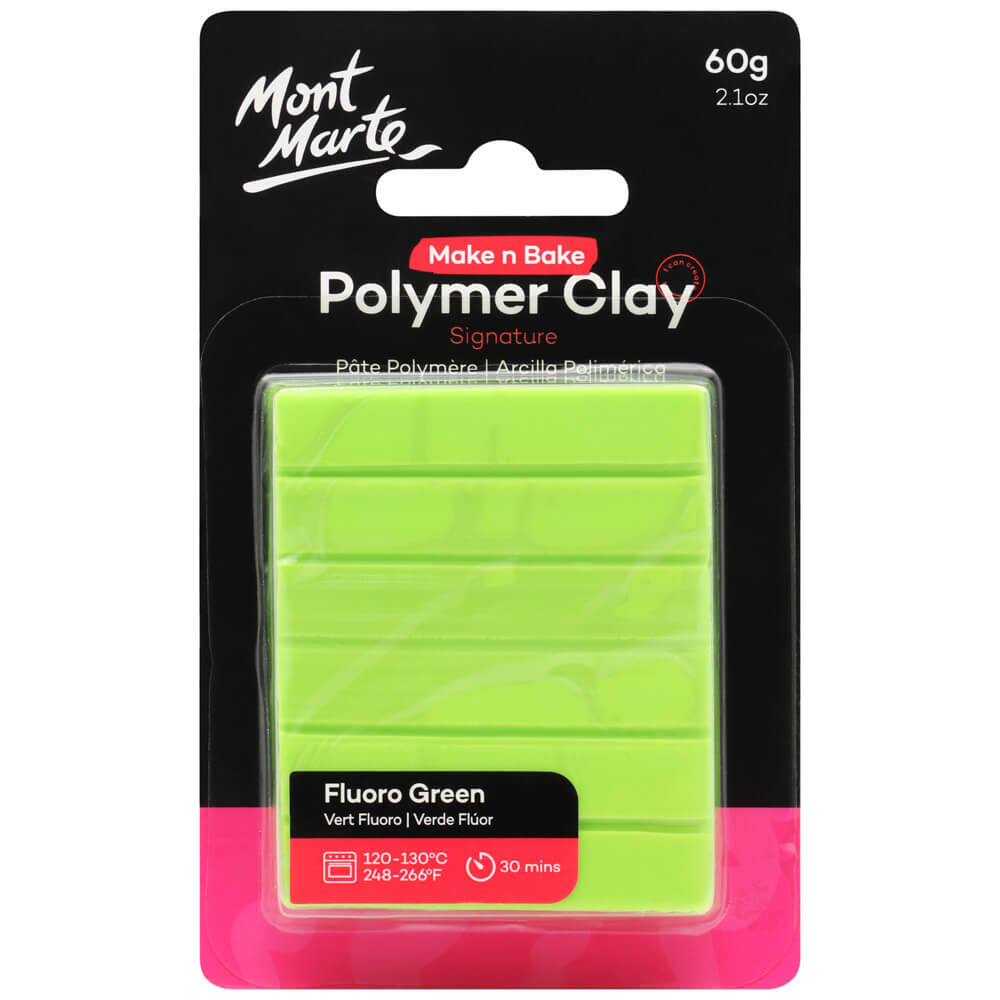 პოლიმერული თიხა (გამოსაწვავი) Make n Bake Polymer Clay 60g - Fluoro Green
