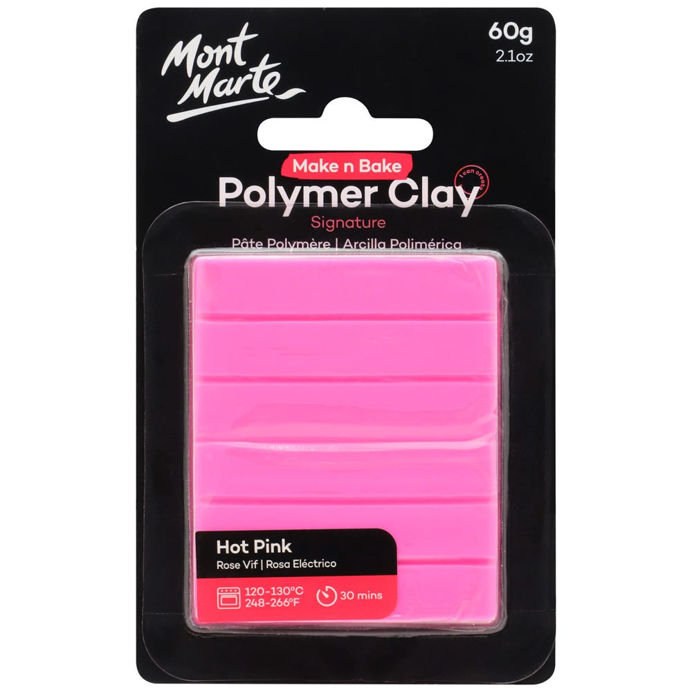 პოლიმერული თიხა (გამოსაწვავი) Make n Bake Polymer Clay 60g - Hot Pink