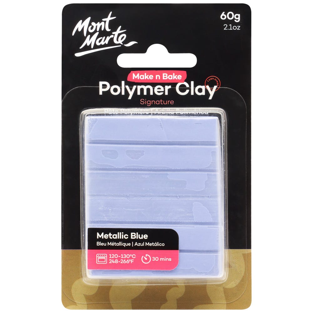 პოლიმერული თიხა (გამოსაწვავი) Make n Bake Polymer Clay 60g - Metallic Blue