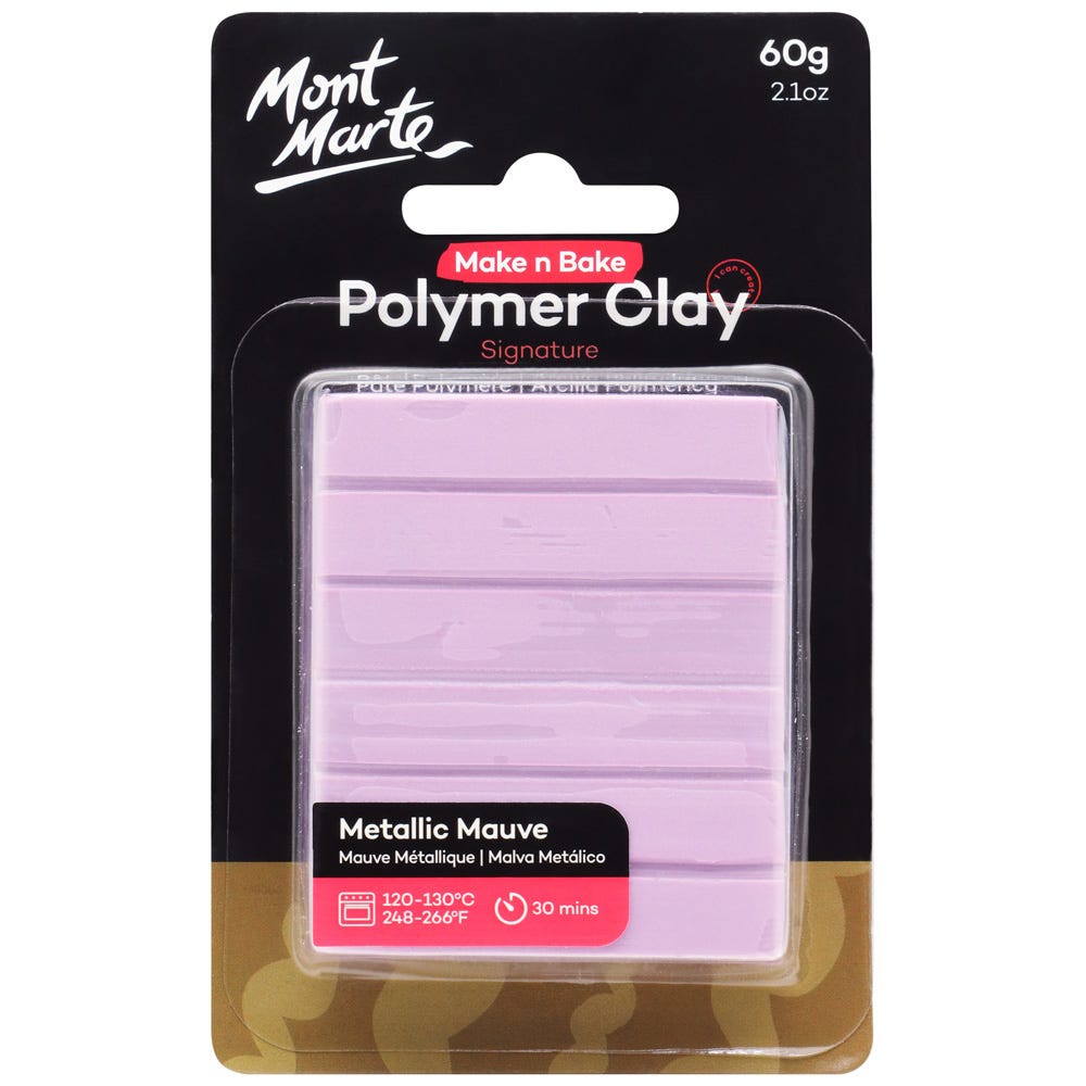 პოლიმერული თიხა (გამოსაწვავი) Make n Bake Polymer Clay 60g - Metallic Mauve