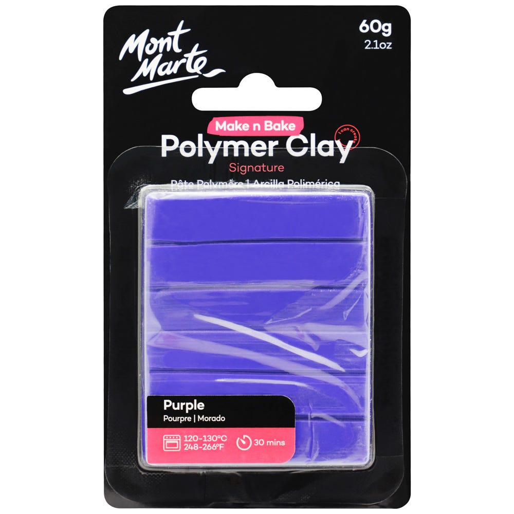 პოლიმერული თიხა (გამოსაწვავი)Make n Bake Polymer Clay 60g - Purple