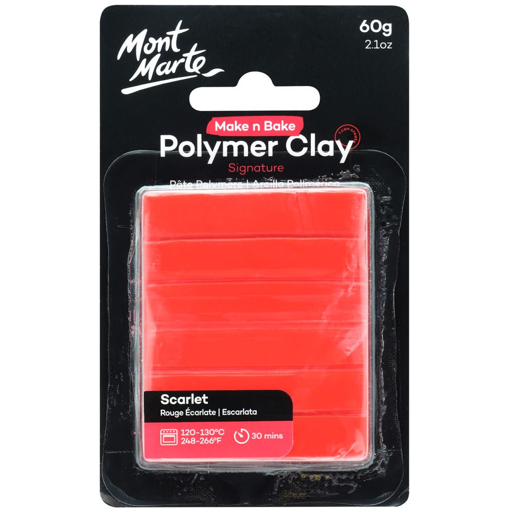 პოლიმერული თიხა Make n Bake Polymer Clay 60g - Scarlet