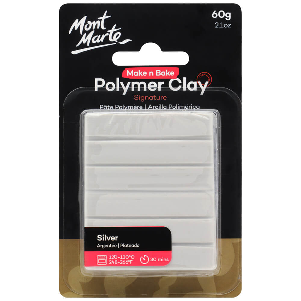 პოლიმერული თიხა Make n Bake Polymer Clay 60g - Silver