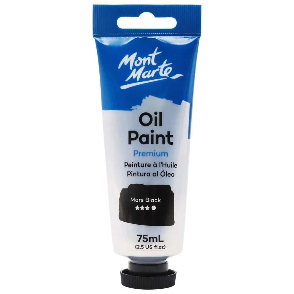 ზეთის საღებავი მარსის შავი 75 მლ - Oil Paint 75ml - Mars Black