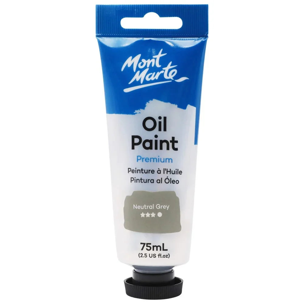 ზეთის საღებავი ნეიტრალური ნაცრისფერი 75 მლ - Oil Paint 75ml - Neutral Grey