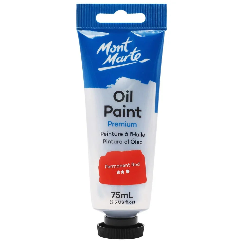 ზეთის საღებავი მუდმივი წითელი 75 მლ - Oil Paint 75ml - Permanent Red
