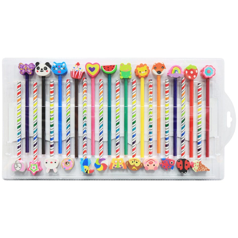 MM Pencil and Eraser Set 48pc