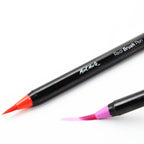 ფუნჯის კალმები 12 ფერი ნაკრები MM Real Brush Pens 12pc
