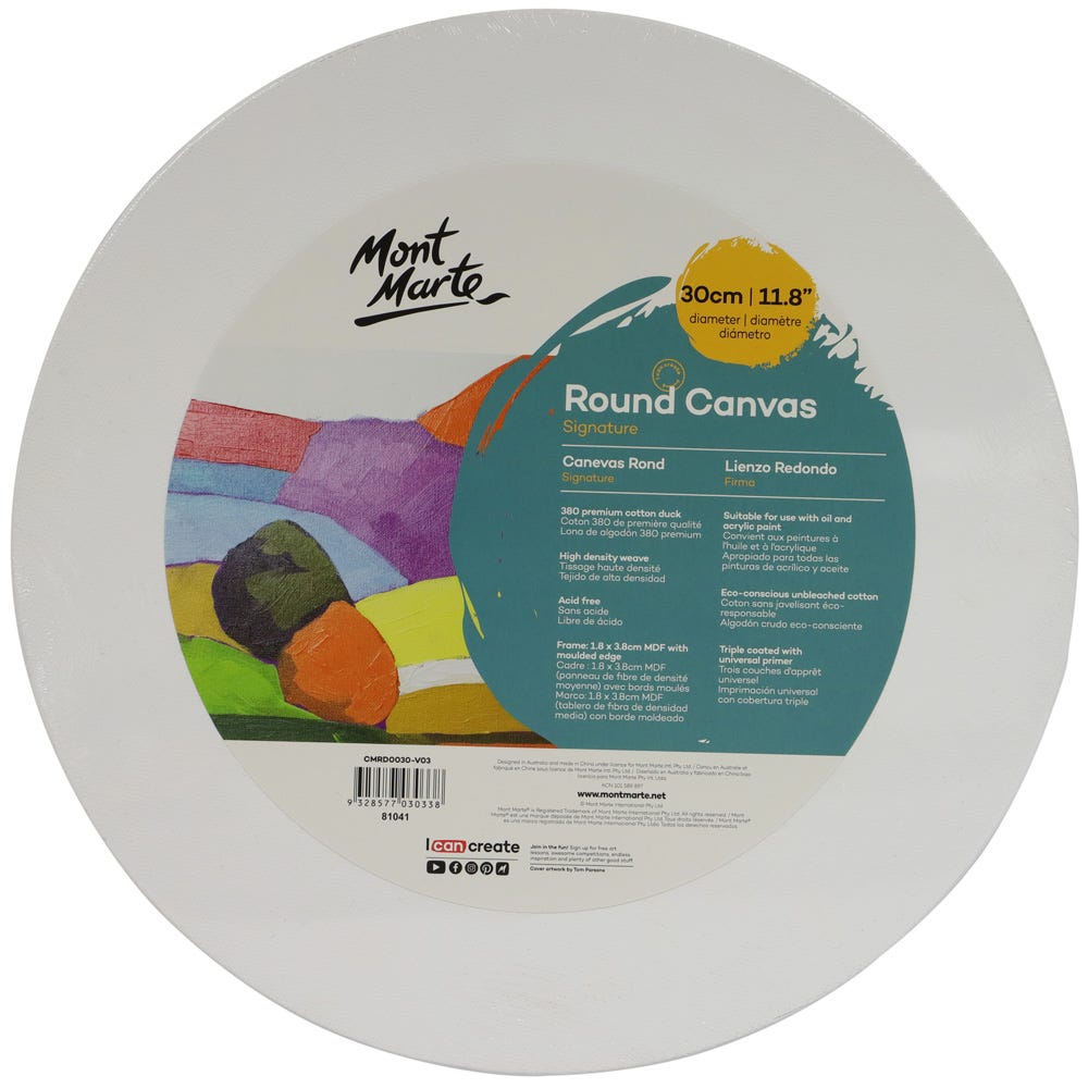 მრგვალი ტილო ქვეჩარჩოზე MM Canvas Round 30cm