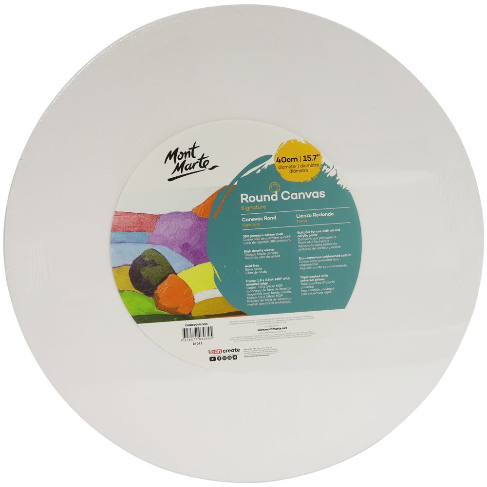 მრგვალი ტილო ქვეჩარჩოზე MM Canvas Round 40cm