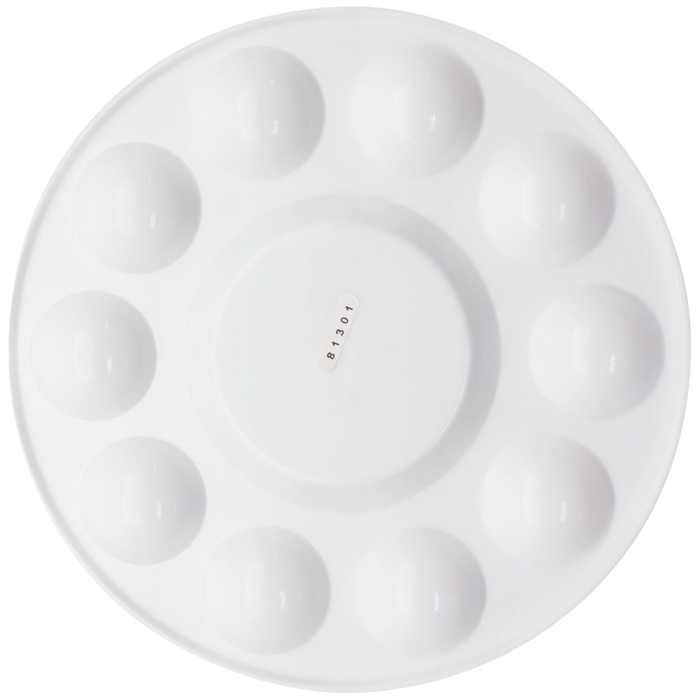 მრგვალი პლასტმასის პალიტრა Round Plastic Palette 17cm