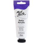 აკრილის საღებავი (ჩინური თეთრი) MM Satin Acrylic 75ml - Chinese White (Premium)