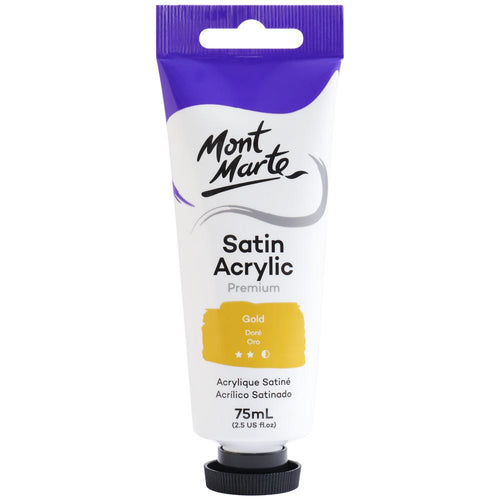MM Satin Acrylic 75ml - Gold