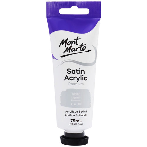 MM Satin Acrylic 75ml - Silver