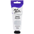 აკრილის საღებავი MM Satin Acrylic 75ml - Silver