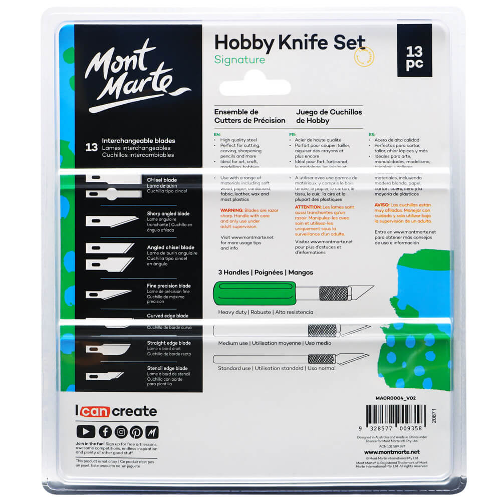 ჰობი დანების ნაკრები 13 ცალიანი Hobby Knife Set SK5 Blades 13pc