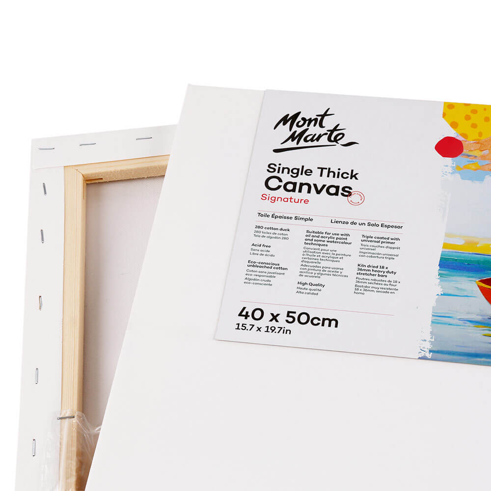 დაგრუნტული სამხატვრო ტილო ქვეჩარჩოზე MM Studio Canvas Pine Frame S.T. 40x50cm