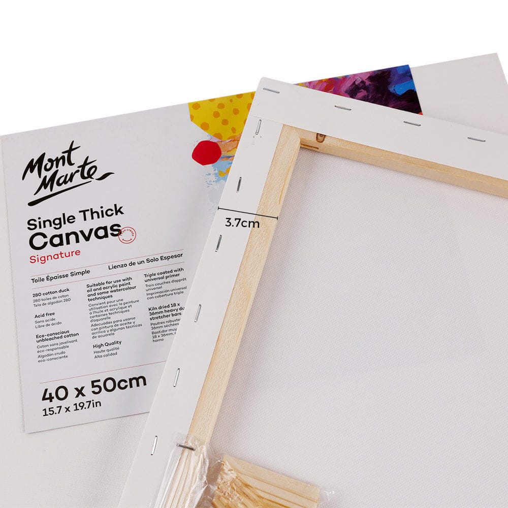 დაგრუნტული სამხატვრო ტილო ქვეჩარჩოზე MM Studio Canvas Pine Frame S.T. 40x50cm