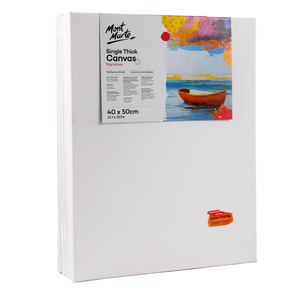 დაგრუნტული სამხატვრო ტილო ქვეჩარჩოზე MM Studio Canvas Pine Frame S.T. 40x50cm