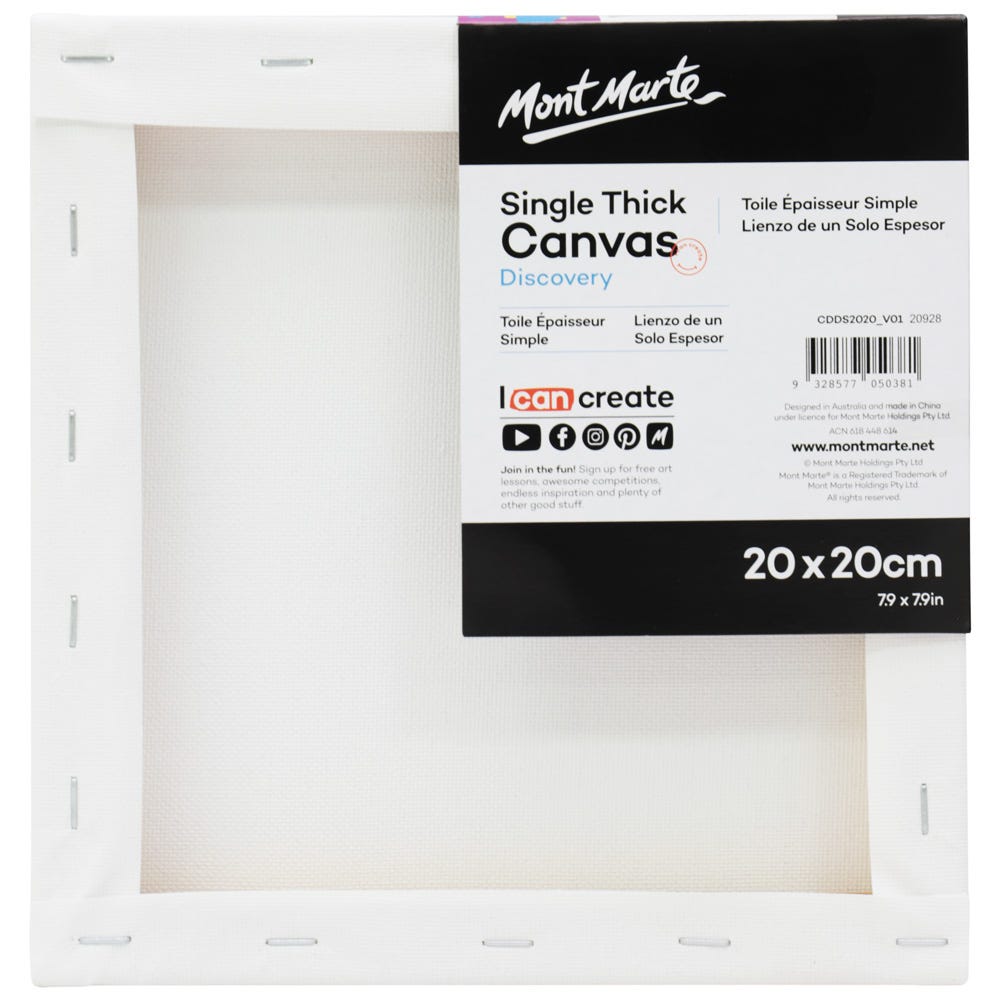 Загрунтованный холст 20x20 см MM Discovery Canvas Single Thick 20x20cm