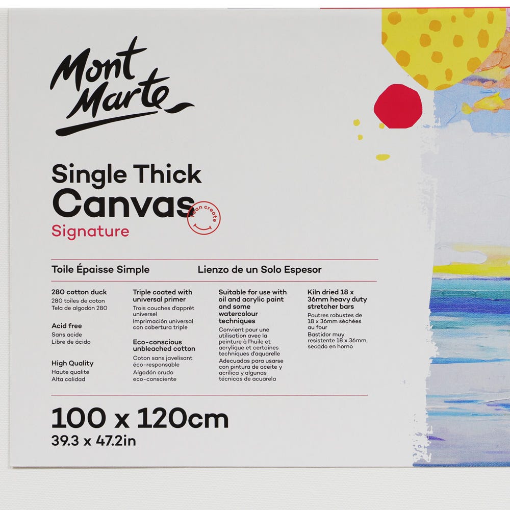 დაგრუნტული სამხატვრო ტილო ქვეჩარჩოზე (M Studio Canvas Pine Frame S.T. 100x120cm