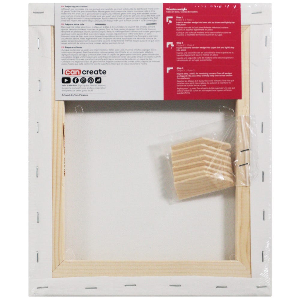 დაგრუნტული სამხატვრო ტილო ქვეჩარჩოზე MM Studio Canvas Pine Frame S.T. 25x30cm