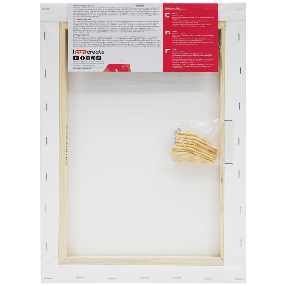 დაგრუნტული სამხატვრო ტილო ქვეჩარჩოზე MM Studio Canvas Pine Frame S.T. 30x40cm