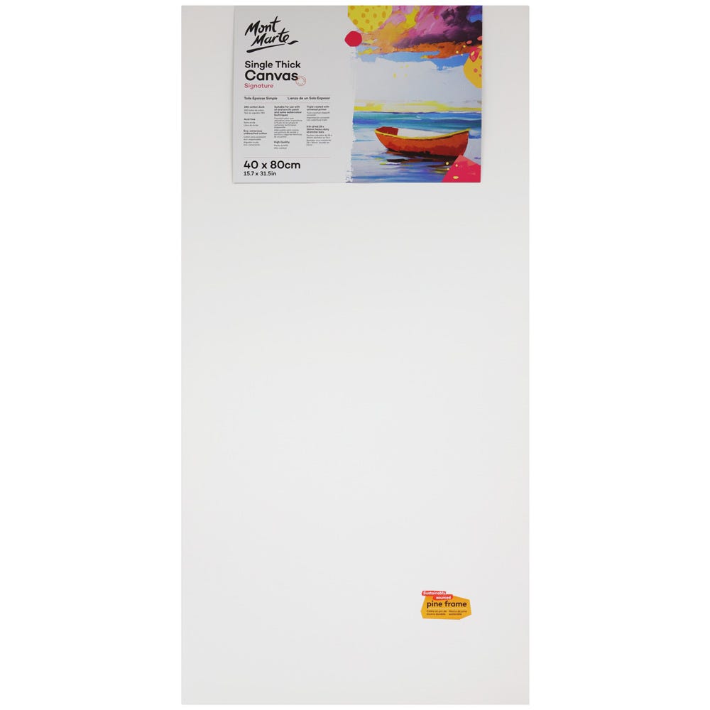 დაგრუნტული სამხატვრო ტილო ქვეჩარჩოზე MM Studio Canvas Pine Frame S.T. 40x80cm