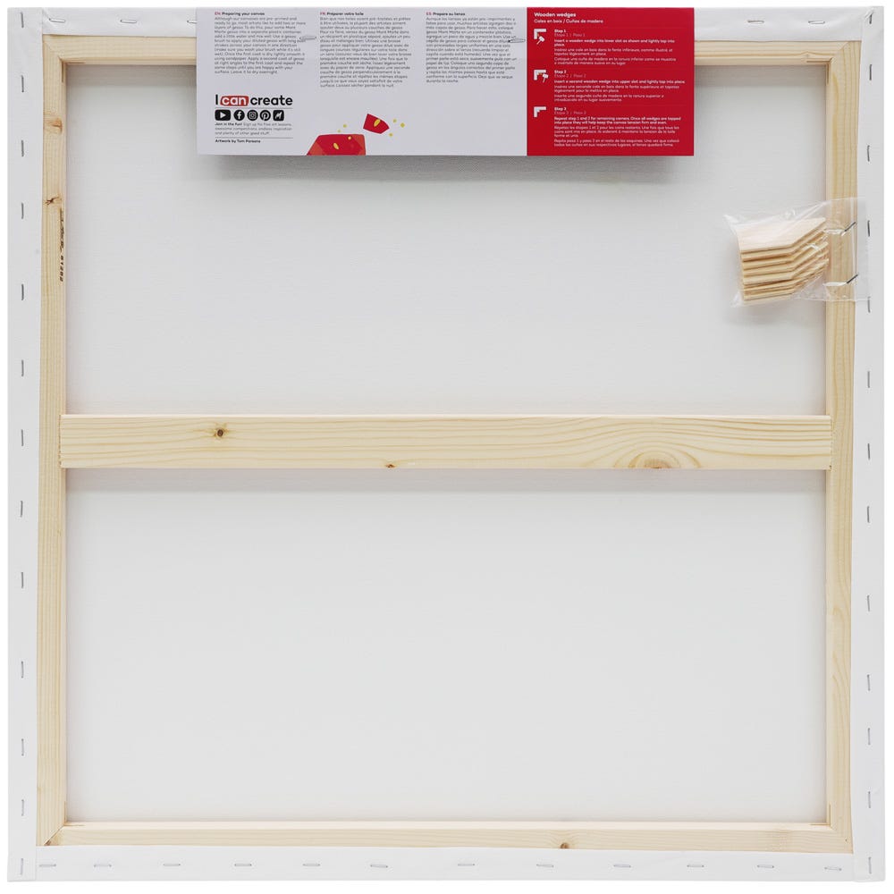 დაგრუნტული სამხატვრო ტილო ქვეჩარჩოზე MM Studio Canvas Pine Frame S.T. 60x60cm
