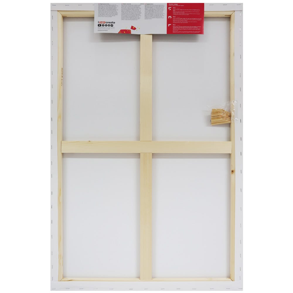 დაგრუნტული სამხატვრო ტილო ქვეჩარჩოზე MM Studio Canvas Pine Frame S.T. 60x90cm
