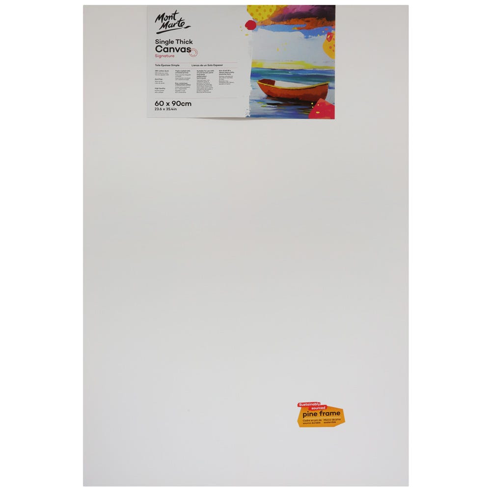 დაგრუნტული სამხატვრო ტილო ქვეჩარჩოზე MM Studio Canvas Pine Frame S.T. 60x90cm