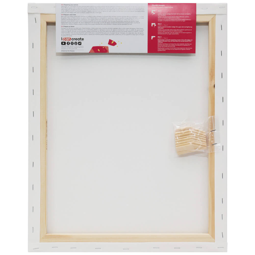 დაგრუნტული სამხატვრო ტილო ქვეჩარჩოზე MM Studio Canvas Pine Frame S.T. 40x50cm