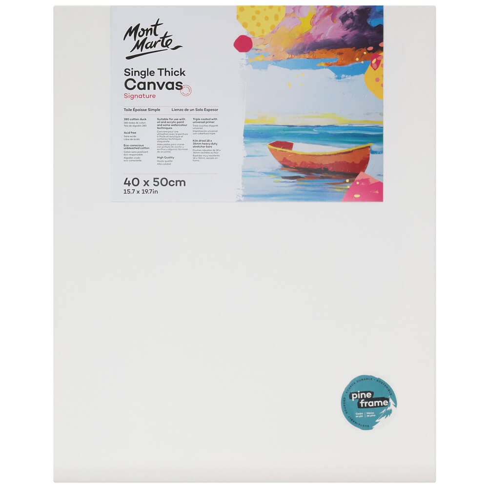 დაგრუნტული სამხატვრო ტილო ქვეჩარჩოზე MM Studio Canvas Pine Frame S.T. 40x50cm
