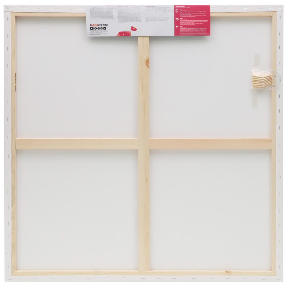 დაგრუნტული სამხატვრო ტილო ქვეჩარჩოზე MM Studio Canvas Pine Frame S.T. 90x90cm