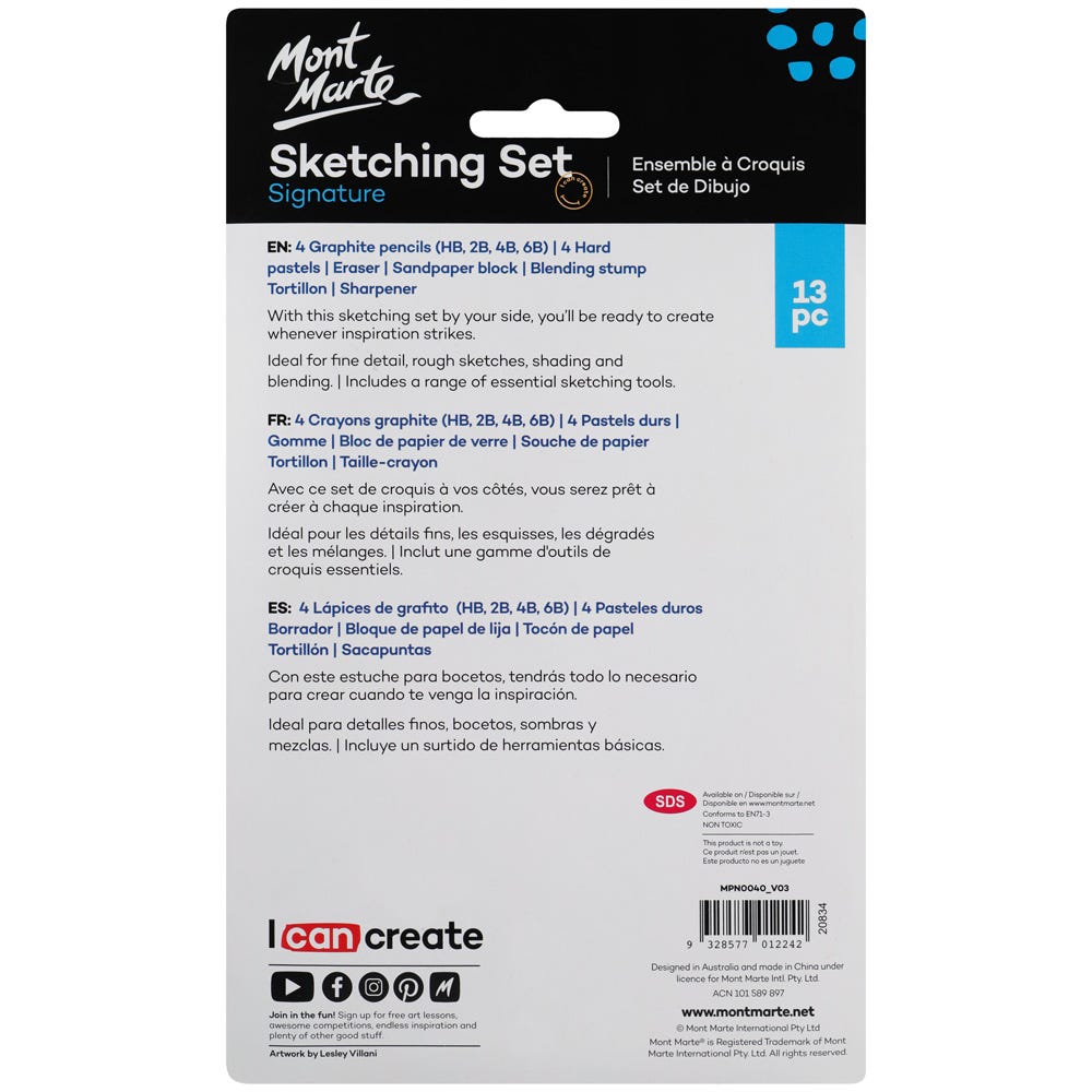 MM Sketch & Draw Beginners 13pc