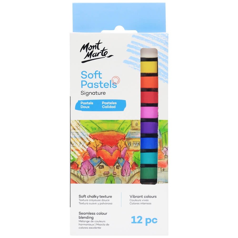 რბილი პასტელები 12 ცალი MM Soft Pastels 12pc