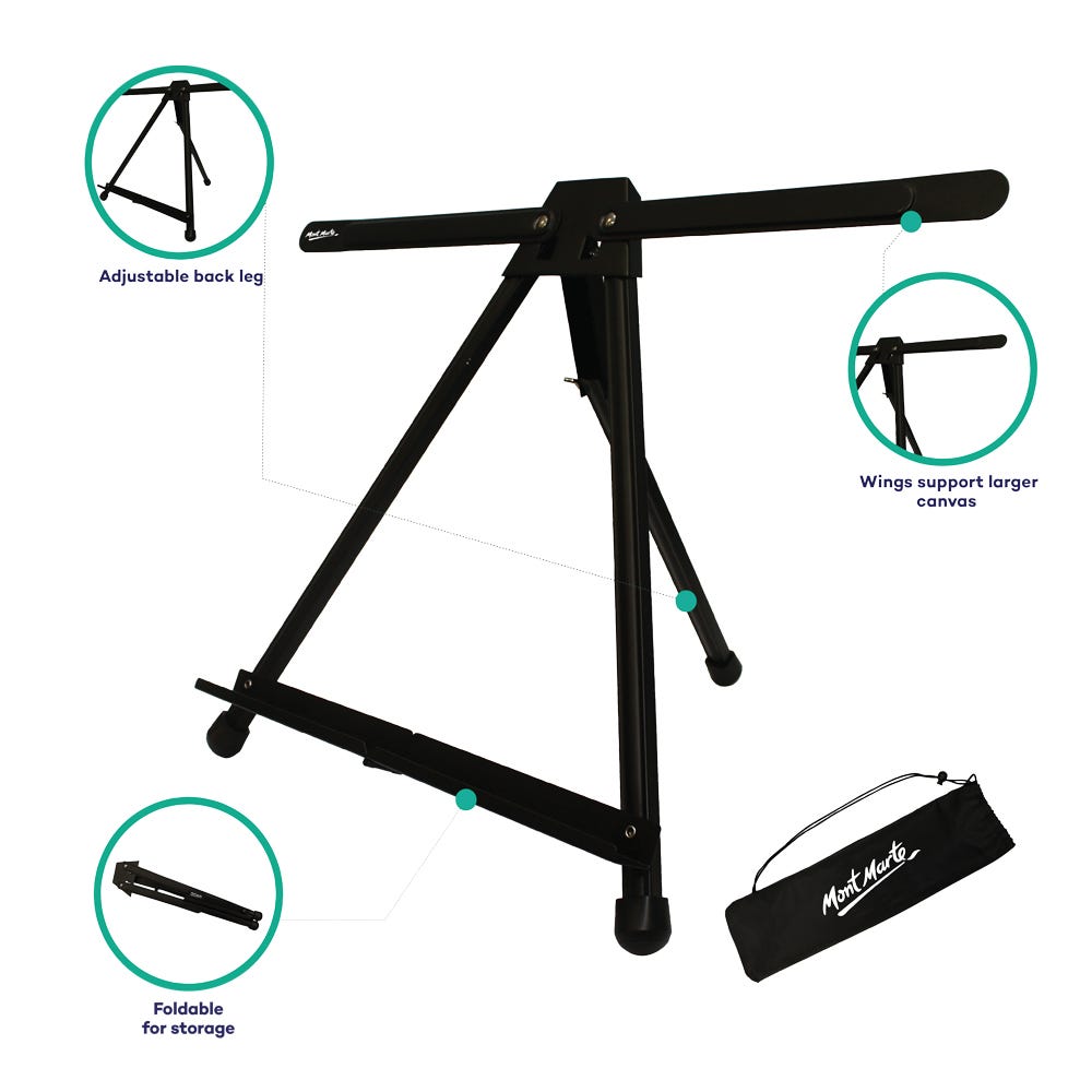 ალუმინის მოლბერტი (სამაგიდო) + ჩანთა - MontMarte Aluminium Table Top Easel