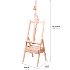 Wooden easel with storage box (adjustable) MM Tilting Box Floor Easel Beech 