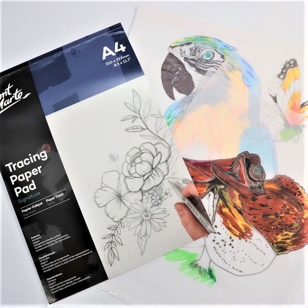 გადამყვანი ფურცლებიMM Tracing Paper Pad 60gsm 40 sheet A4