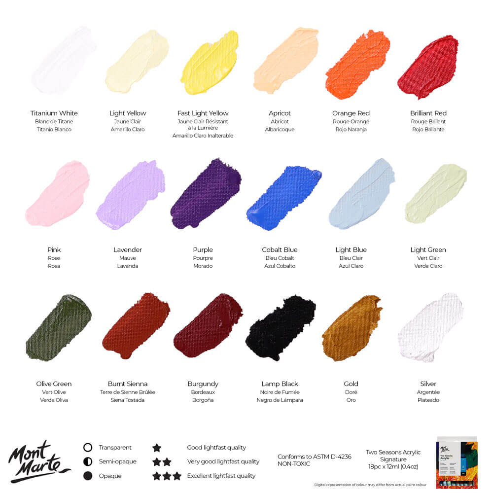MM Two Seasons Acrylic 18pc x 12ml