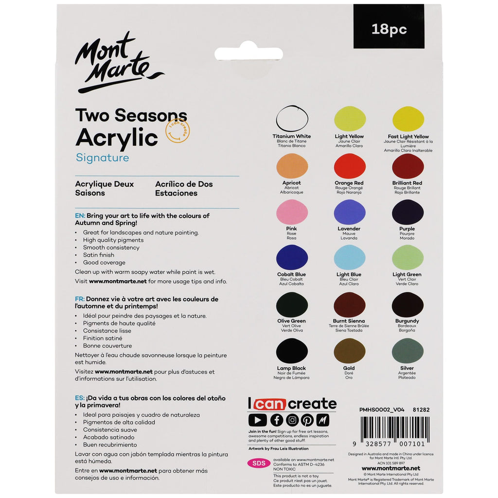 MM Two Seasons Acrylic 18pc x 12ml