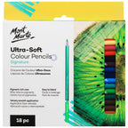Mont Marte Signature Ultra-Soft Colour Pencils, 18 Colours