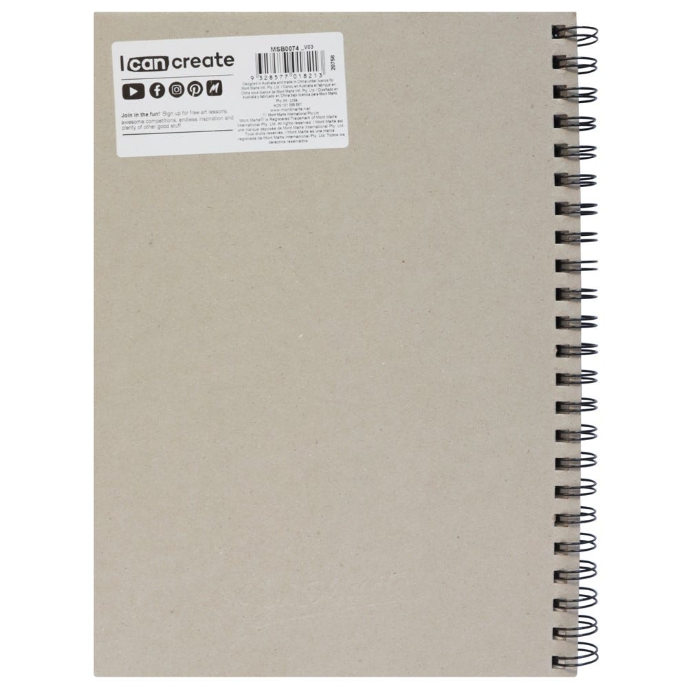 ვიზუალური სკეჩბუქი ზამბარაზე MM Visual Diary Paper Cover 120pg 110gsm A4