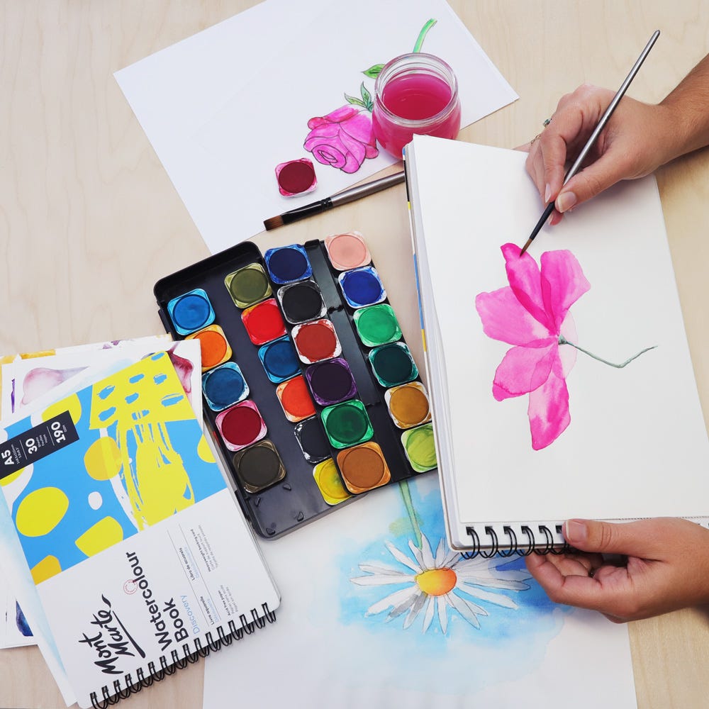 აკვარელის ფურცლები (ალბომი ამოსახევი) MM Watercolour Book 190gsm A5