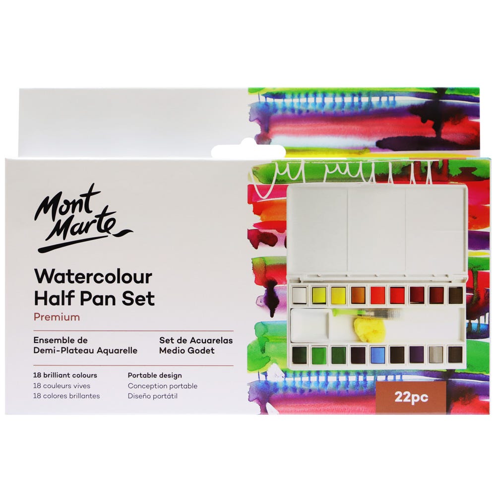 MM Watercolour Half Pan Set 21pc - აკვარელის საღებავი